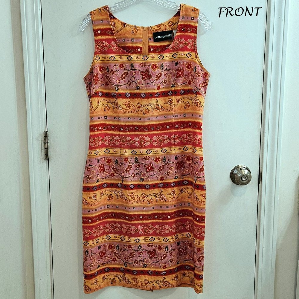 Orange, Sleeveless, Sheath Midi Dress, Like NEW - SAG Harbor, Size 8